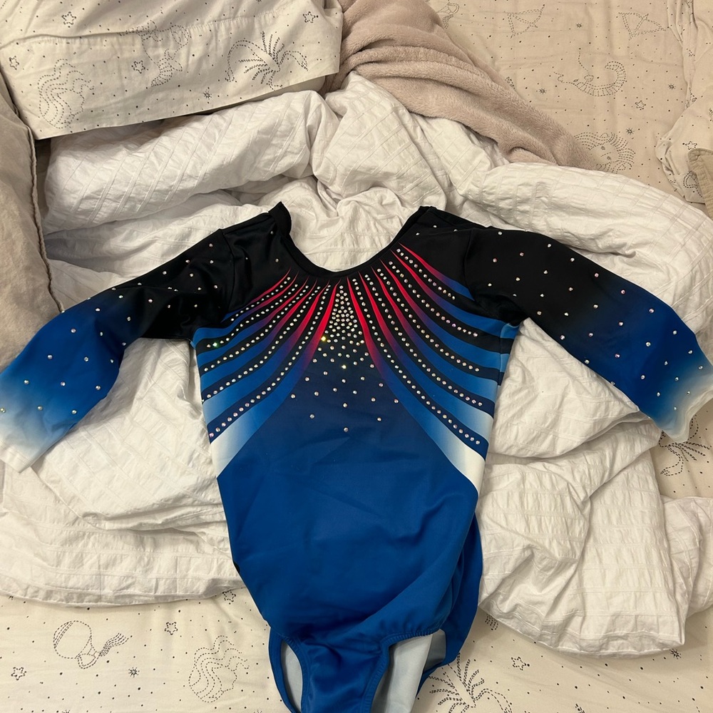 Beautiful, gymnastics leotard with Swarovski crystals